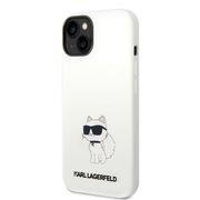 Husa pentru  iPhone 15 Plus Karl Lagerfeld - Silicone MagSafe - alb
