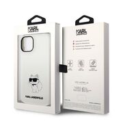 Husa pentru  iPhone 15 Plus Karl Lagerfeld - Silicone MagSafe - alb
