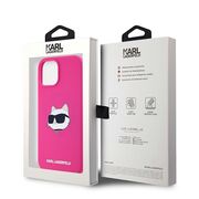 Husa pentru  iPhone 15 Plus Karl Lagerfeld - Silicone MagSafe - fucsia