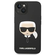 Husa pentru  iPhone 15 Plus Karl Lagerfeld - Silicone MagSafe - negru darth vader