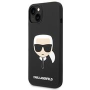 Husa pentru  iPhone 15 Plus Karl Lagerfeld - Silicone MagSafe - negru darth vader