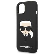 Husa pentru  iPhone 15 Plus Karl Lagerfeld - Silicone MagSafe - negru darth vader