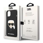 Husa pentru  iPhone 15 Plus Karl Lagerfeld - Silicone MagSafe - negru darth vader