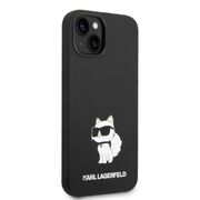 Husa pentru  iPhone 15 Plus Karl Lagerfeld - Silicone MagSafe - negru denim