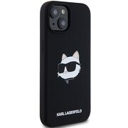 Husa pentru  iPhone 15 Plus Karl Lagerfeld - Silicone MagSafe - negru denim