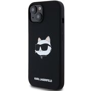 Husa pentru  iPhone 15 Plus Karl Lagerfeld - Silicone MagSafe - negru denim