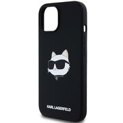 Husa pentru  iPhone 15 Plus Karl Lagerfeld - Silicone MagSafe - negru denim