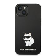 Husa pentru  iPhone 15 Plus Karl Lagerfeld - Silicone MagSafe - negru denim