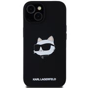 Husa pentru  iPhone 15 Plus Karl Lagerfeld - Silicone MagSafe - negru denim