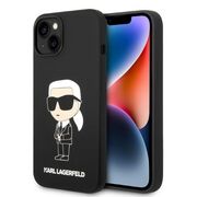 Husa pentru  iPhone 15 Plus Karl Lagerfeld - Silicone MagSafe - negru