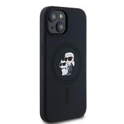 Husa pentru  iPhone 15 Plus Karl Lagerfeld - Silicone MagSafe - negru