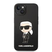 Husa pentru  iPhone 15 Plus Karl Lagerfeld - Silicone MagSafe - negru