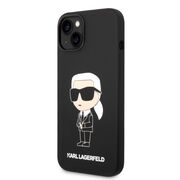 Husa pentru  iPhone 15 Plus Karl Lagerfeld - Silicone MagSafe - negru