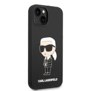 Husa pentru  iPhone 15 Plus Karl Lagerfeld - Silicone MagSafe - negru