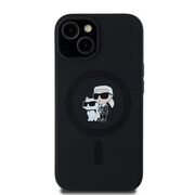 Husa pentru  iPhone 15 Plus Karl Lagerfeld - Silicone MagSafe - negru