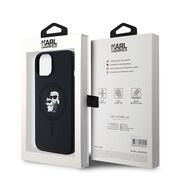 Husa pentru  iPhone 15 Plus Karl Lagerfeld - Silicone MagSafe - negru