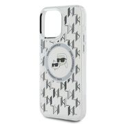 Husa pentru  iPhone 15 Pro Karl Lagerfeld - IML MagSafe - gri deschis