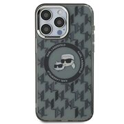 Husa pentru  iPhone 15 Pro Karl Lagerfeld - IML MagSafe - gri inchis