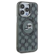 Husa pentru  iPhone 15 Pro Karl Lagerfeld - IML MagSafe - gri inchis