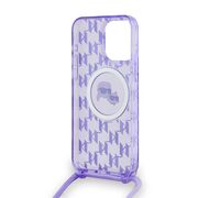 Husa pentru  iPhone 15 Pro Karl Lagerfeld - IML MagSafe - mov deschis