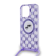 Husa pentru  iPhone 15 Pro Karl Lagerfeld - IML MagSafe - mov deschis