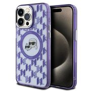 Husa pentru  iPhone 15 Pro Karl Lagerfeld - IML MagSafe - mov