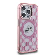 Husa pentru  iPhone 15 Pro Karl Lagerfeld - IML MagSafe - roz neon