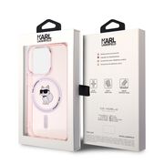Husa pentru  iPhone 15 Pro Karl Lagerfeld - IML MagSafe - roz