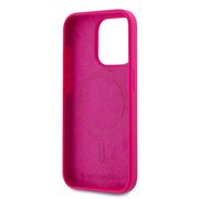 Husa pentru  iPhone 15 Pro Karl Lagerfeld - Silicone MagSafe - fucsia