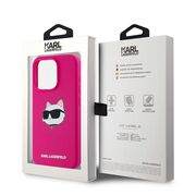 Husa pentru  iPhone 15 Pro Karl Lagerfeld - Silicone MagSafe - fucsia