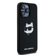 Husa pentru  iPhone 15 Pro Karl Lagerfeld - Silicone MagSafe - negru denim