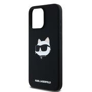 Husa pentru  iPhone 15 Pro Karl Lagerfeld - Silicone MagSafe - negru denim