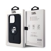 Husa pentru  iPhone 15 Pro Karl Lagerfeld - Silicone MagSafe - negru