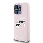 Husa pentru  iPhone 15 Pro Karl Lagerfeld - Silicone MagSafe - roz