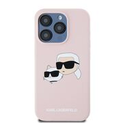 Husa pentru  iPhone 15 Pro Karl Lagerfeld - Silicone MagSafe - roz