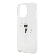 Husa pentru  iPhone 15 Pro Max Karl Lagerfeld - IML MagSafe - alb zapada