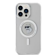 Husa pentru  iPhone 15 Pro Max Karl Lagerfeld - IML MagSafe - alb