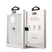Husa pentru  iPhone 15 Pro Max Karl Lagerfeld - IML MagSafe - alb