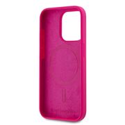 Husa pentru  iPhone 15 Pro Max Karl Lagerfeld - Silicone MagSafe - fucsia