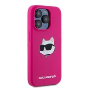 Husa pentru  iPhone 15 Pro Max Karl Lagerfeld - Silicone MagSafe - fucsia