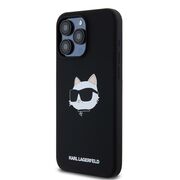 Husa pentru  iPhone 15 Pro Max Karl Lagerfeld - Silicone MagSafe - negru denim