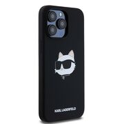 Husa pentru  iPhone 15 Pro Max Karl Lagerfeld - Silicone MagSafe - negru denim