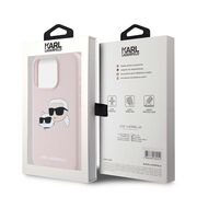 Husa pentru  iPhone 15 Pro Max Karl Lagerfeld - Silicone MagSafe - roz