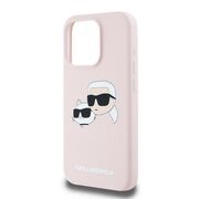 Husa pentru  iPhone 15 Pro Max Karl Lagerfeld - Silicone MagSafe - roz