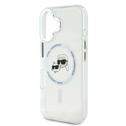 Husa pentru  iPhone 16 Karl Lagerfeld - IML MagSafe - alb arctic