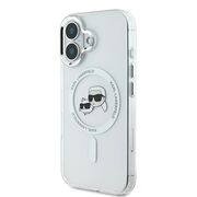 Husa pentru  iPhone 16 Karl Lagerfeld - IML MagSafe - alb arctic