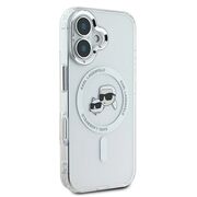 Husa pentru  iPhone 16 Karl Lagerfeld - IML MagSafe - alb arctic