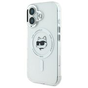 Husa pentru  iPhone 16 Karl Lagerfeld - IML MagSafe - alb zapada