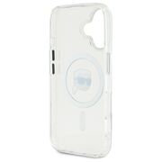Husa pentru  iPhone 16 Karl Lagerfeld - IML MagSafe - alb