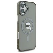 Husa pentru  iPhone 16 Karl Lagerfeld - IML MagSafe - gri deschis